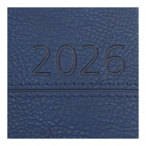 Еженедельник датирован 2026 карман. ORION, 85*153, синий, штуч. кожа/поролон Buromax BM.2895-02