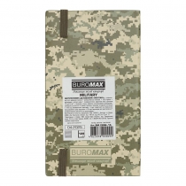 Еженедельник датирован 2026 карман. MILITARY, 85*153, светло-зеленый, штуч. кожа Buromax BM.2896-15