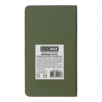 Еженедельник датирован 2026 карман. MORANDI STYLE, 85*153, зеленый, штуч. кожа Buromax BM.2897-04