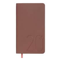 Еженедельник датирован 2026 карман. MORANDI STYLE, 85*153, медный, штуч. кожа Buromax BM.2897-33