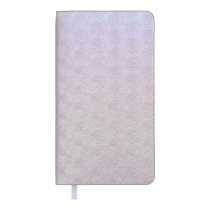 Еженедельник датирован 2026 карман. BLOOM, 85*153, серебряный, штуч. кожа Buromax BM.2899-24