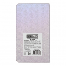 Еженедельник датирован 2026 карман. BLOOM, 85*153, серебряный, штуч. кожа Buromax BM.2899-24
