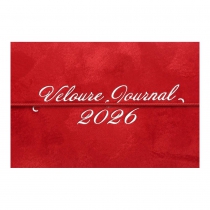 Еженедельник датирован 2026 карман. VELOUR, 153*87, красный, штуч. кожа Buromax BM.2902-05