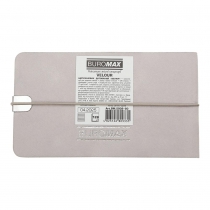 Еженедельник датирован 2026 карман. VELOUR, 153*87, светло-серый, штуч. кожа Buromax BM.2902-20