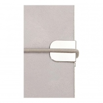 Еженедельник датирован 2026 карман. VELOUR, 153*87, светло-серый, штуч. кожа Buromax BM.2902-20