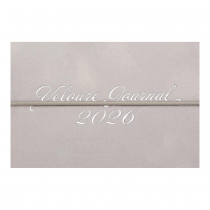 Еженедельник датирован 2026 карман. VELOUR, 153*87, светло-серый, штуч. кожа Buromax BM.2902-20