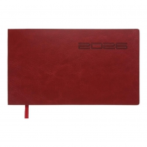 Еженедельник датирован 2026 карман. IDEAL, 153*87, красный, штуч. кожа Buromax BM.2905-05