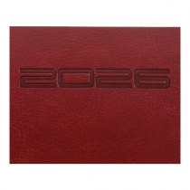 Еженедельник датирован 2026 карман. IDEAL, 153*87, красный, штуч. кожа Buromax BM.2905-05