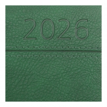 Еженедельник датирован 2026 карман. ORION, 153*87, зеленый, штуч. кожа/поролон Buromax BM.2906-04
