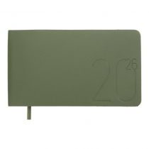 Еженедельник датированный 2026 карман. MORANDI STYLE, 153*87, зеленый, штуч. кожа Buromax BM.2909-04