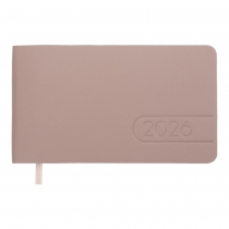Еженедельник датирован 2026 карман. LIGHT MORANDI, 153*87, какао, штуч. кожа Buromax BM.2910-40