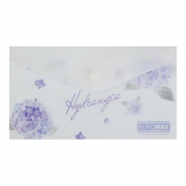 Папка-конверт DL на кнопці, DREAM ARABESKI, напівпрозора, світло-синя Buromax BM.3853-30