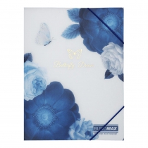 Папка А5на резинках, SHADES ARABESKI, полупрозрачная, темно-синяя Buromax BM.3907-03