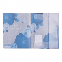 Папка А5 на гумках, SHADES ARABESKI, напівпрозора, темно-синя Buromax BM.3907-03