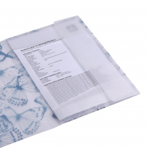 Папка А4 на гумках, MACHAON ARABESKI, напівпрозора, синя Buromax BM.3908-02