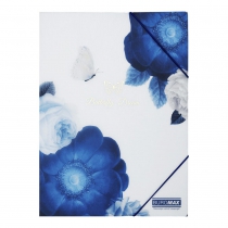 Папка А4 на резинках, SHADES ARABESKI, полупрозрачная, темно-синяя Buromax BM.3908-03