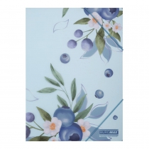 Папка А4 на резинках, BLUEBERRY ARABESKI, полупрозрачная, морская волна Buromax BM.3908-17