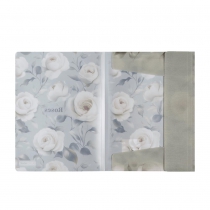 Папка А4 на гумках, ROSES ARABESKI, напівпрозора, світло-сіра Buromax BM.3908-20