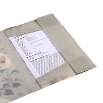 Папка А4 на гумках, ROSES ARABESKI, напівпрозора, світло-сіра Buromax BM.3908-20
