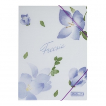 Папка А4 на резинках, FREESIA ARABESKI, полупрозрачная, сиреневая Buromax BM.3908-26