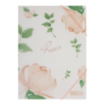 Папка А4 на резинках, RAMIRA ARABESKI, полупрозрачная, коралловая Buromax BM.3908-27