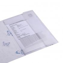 Папка А4 на резинках, BUTTERFLY ARABESKI, полупрозрачная, белая перламутровая Buromax BM.3908-31