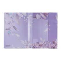 Папка А4 на гумках, LILAC ARABESKI, напівпрозора, сливова Buromax BM.3908-48