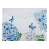 Папка-конверт А5 на кнопці, MYSTERY ARABESKI, напівпрозора, прозора Buromax BM.3919-00