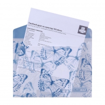Папка-конверт А5 на кнопці, MACHAON ARABESKI, напівпрозора, синя Buromax BM.3919-02