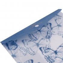 Папка-конверт А5 на кнопці, MACHAON ARABESKI, напівпрозора, синя Buromax BM.3919-02