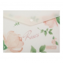 Папка-конверт А5 на кнопці, RAMIRA ARABESKI, напівпрозора, коралова Buromax BM.3919-27