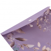 Папка-конверт А5 на кнопці, LILAC ARABESKI, напівпрозора, сливова Buromax BM.3919-48