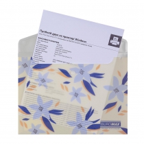 Папка-конверт А5 на кнопці, MYOSOTIS ARABESKI, напівпрозора, маренго Buromax BM.3919-53