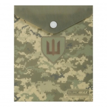 Папка-конверт на кнопці ,MILITARY A6, непрозорий матовий, пластик, зелений Buromax BM.3922-04