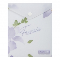 Папка-конверт А6 на кнопці, FREESIA ARABESKI, напівпрозора, бузкова Buromax BM.3922-26