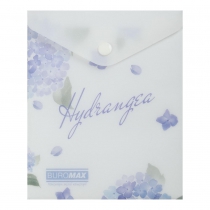 Папка-конверт А6 на кнопці, DREAM ARABESKI, напівпрозора, світло-синя Buromax BM.3922-30