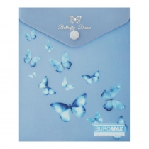 Папка-конверт А6 на кнопці, SKY ARABESKI, напівпрозора,електрик Buromax BM.3922-45