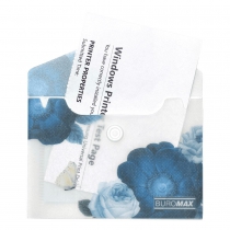 Папка-конверт А7 на кнопці, SHADES ARABESKI, напівпрозора, темно-синя Buromax BM.3923-03