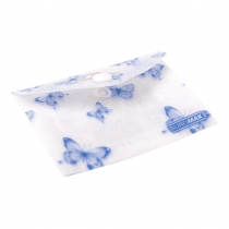 Папка-конверт А7 на кнопці, BUTTERFLY ARABESKI, напівпрозора, біла перламутрова Buromax BM.3923-31