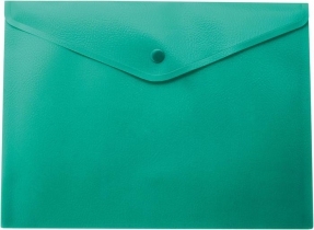 Папка-конверт А4 на кнопке, полупрозрачный, зеленый Buromax BM.3925-04