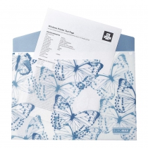 Папка-конверт А4 на кнопці, MACHAON ARABESKI, напівпрозора, синя Buromax BM.3943-02