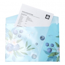 Папка-конверт А4 на кнопці, BLUEBERRY ARABESKI, напівпрозора, морська хвиля Buromax BM.3943-17