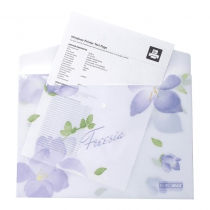 Папка-конверт А4 на кнопці, FREESIA ARABESKI, напівпрозора, бузкова Buromax BM.3943-26