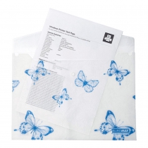 Папка-конверт А4 на кнопці, BUTTERFLY ARABESKI, напівпрозора, біла перламутрова Buromax BM.3943-31