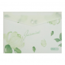 Папка-конверт А4 на кнопці, JASMINE ARABESKI, напівпрозора, м'ятна Buromax BM.3943-38
