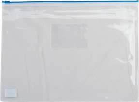 Папка-конверт А4, пластик. блискавка, синій Buromax BM.3946-02