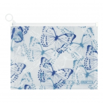 Папка-конверт А4 на zip-блискавці, MACHAON ARABESKI, напівпрозора, синя Buromax BM.3948-02