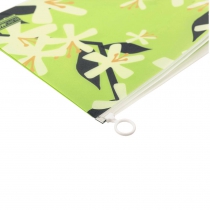 Папка-конверт А4 на zip-блискавці, PLUMERIA ARABESKI, напівпрозора, салатова Buromax BM.3948-15
