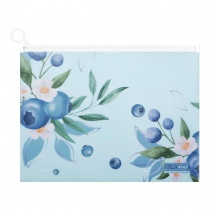 Папка-конверт А4 на zip-блискавці, BLUEBERRY ARABESKI, напівпрозора, морська хвиля Buromax BM.3948-17