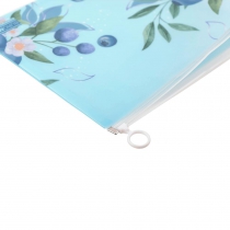 Папка-конверт А4 на zip-блискавці, BLUEBERRY ARABESKI, напівпрозора, морська хвиля Buromax BM.3948-17